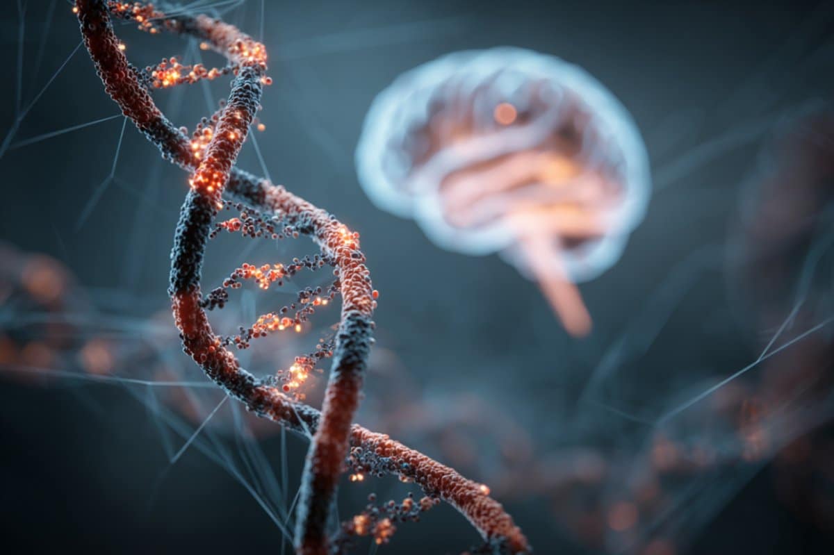 This shows DNA and a brain.