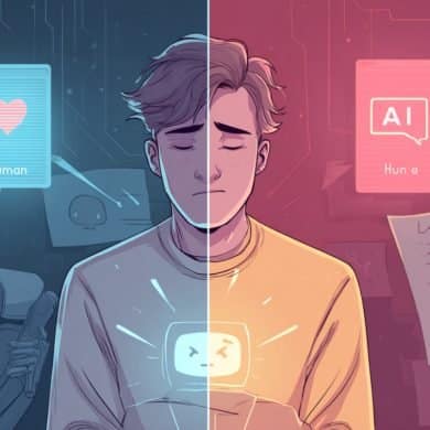 This shows a person and chat bubbles.