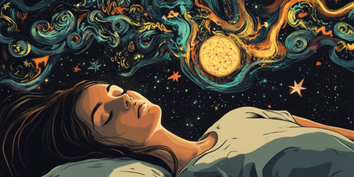 This shows a woman sleeping.