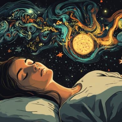This shows a woman sleeping.