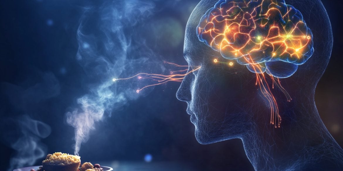 This shows food, a head, and a brain.