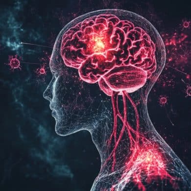 This shows a head and a brain.