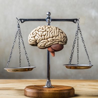 This shows a brain and a scale.