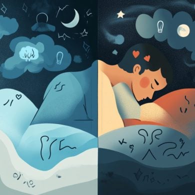 This shows a person sleeping.
