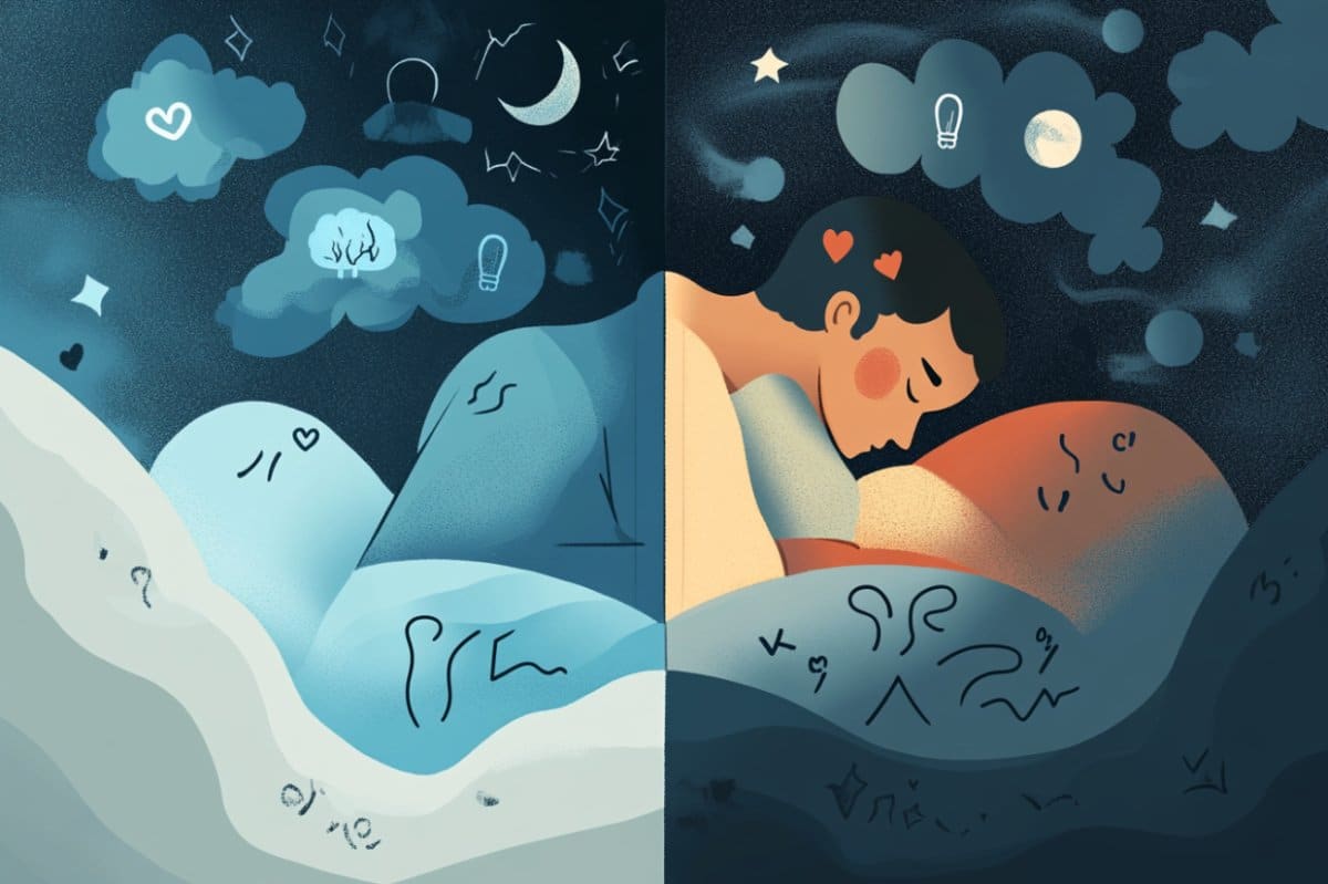 This shows a person sleeping.