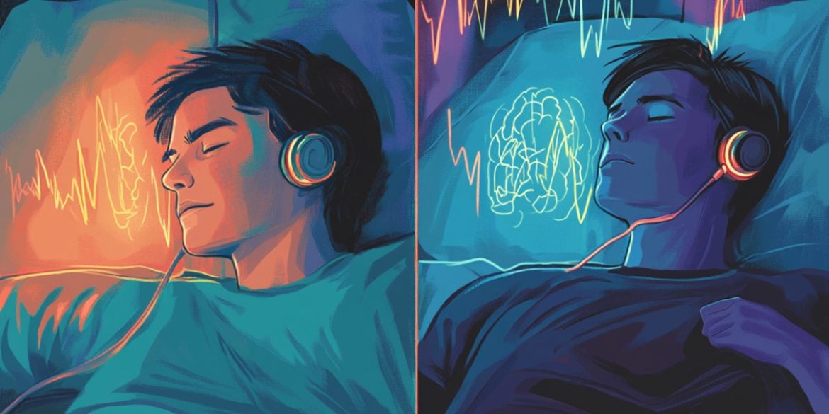 This shows a person sleeping.