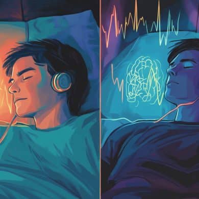 This shows a person sleeping.