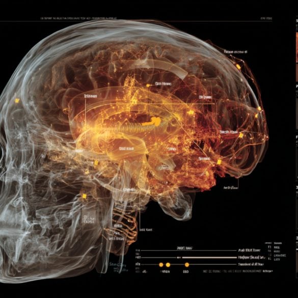 This shows a skull and a brain.