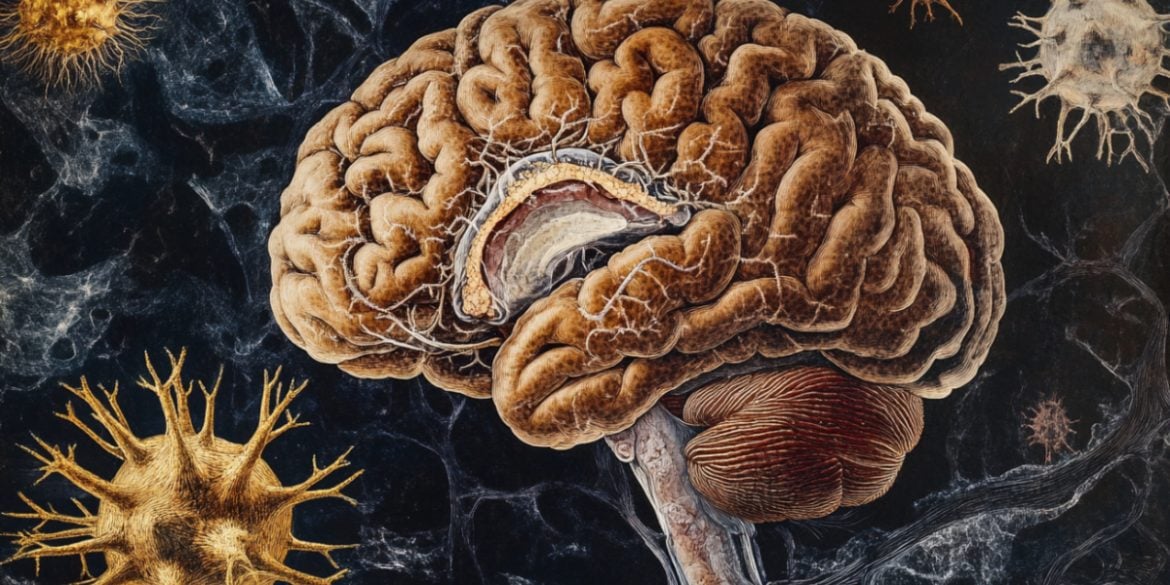 This shows a brain.