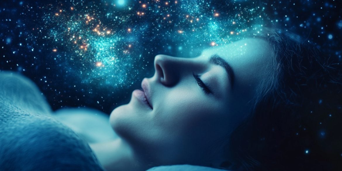 This shows a woman sleeping.