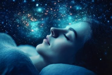 This shows a woman sleeping.