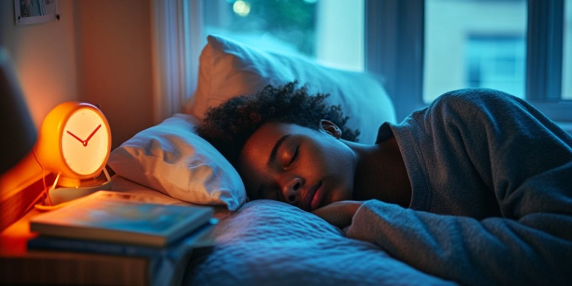 This shows a teen sleeping.