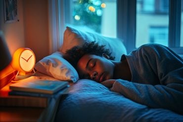 This shows a teen sleeping.