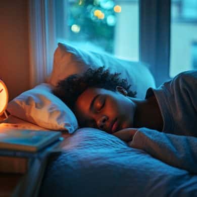 This shows a teen sleeping.