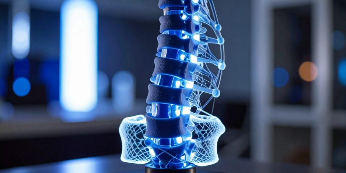 This shows a spinal cord.