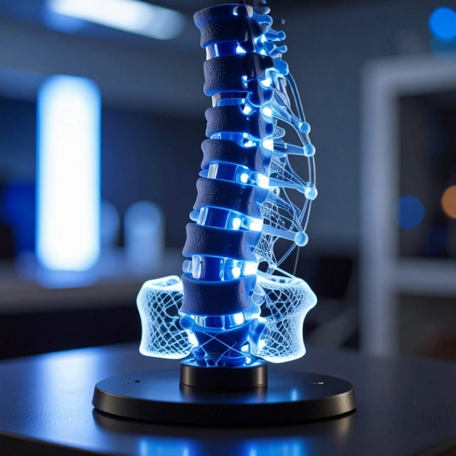 This shows a spinal cord.