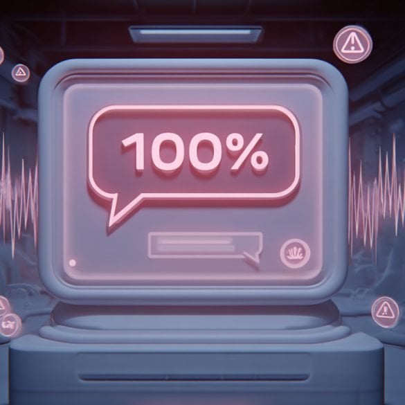 This shows a computer monitor with 100% written on it.