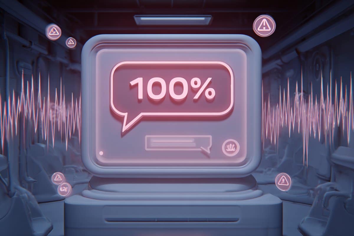 This shows a computer monitor with 100% written on it.