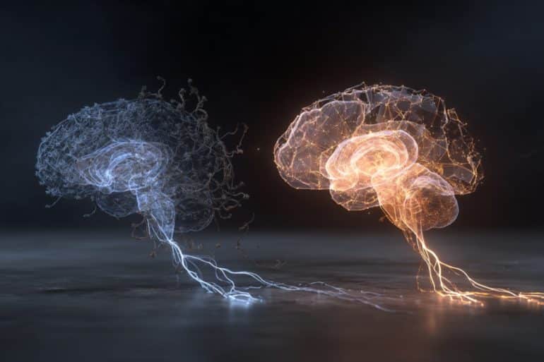 This shows two brains.