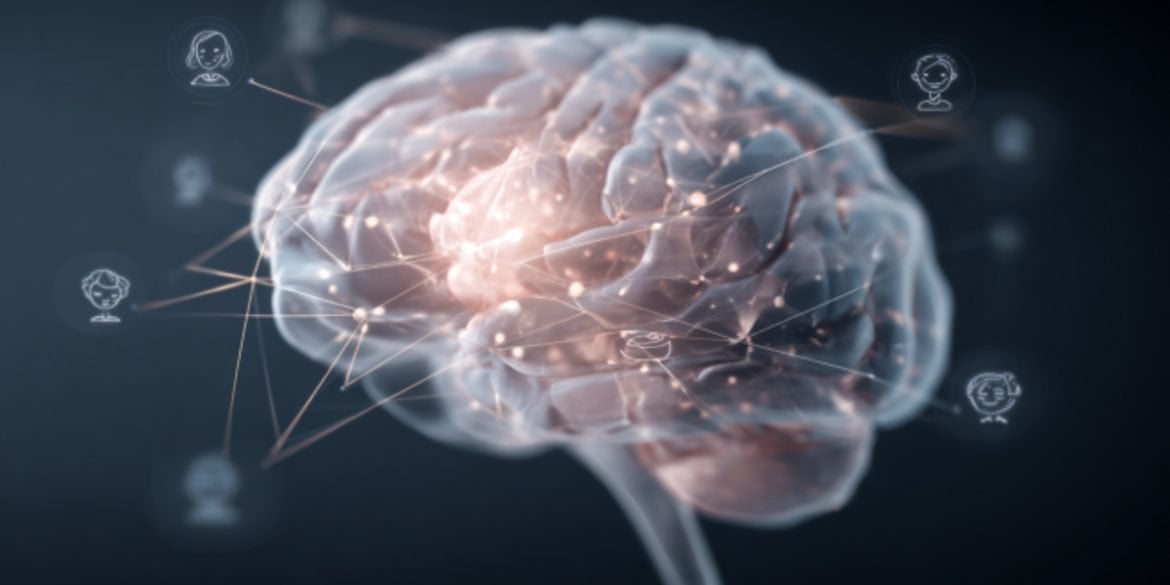 This shows a brain and social icons.