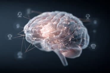 This shows a brain and social icons.
