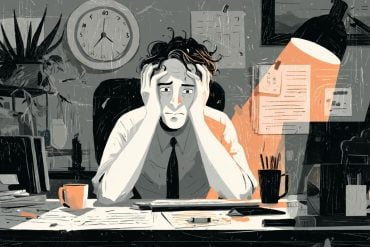 This shows a stressed man.