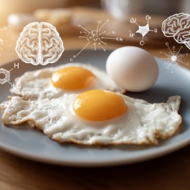 This shows eggs on a plate.