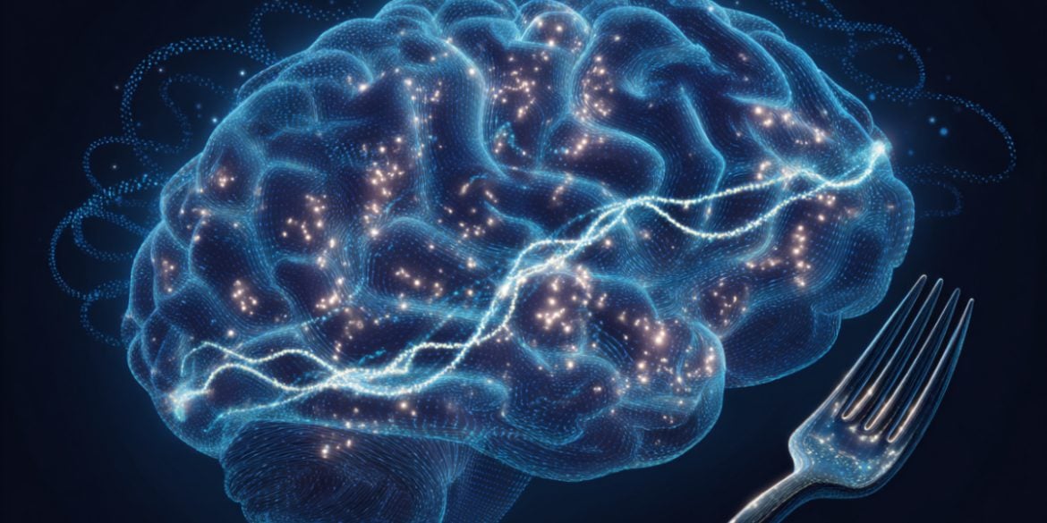 This shows a fork and a brain.