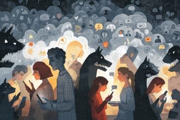 This shows people and wolves with cell phones.