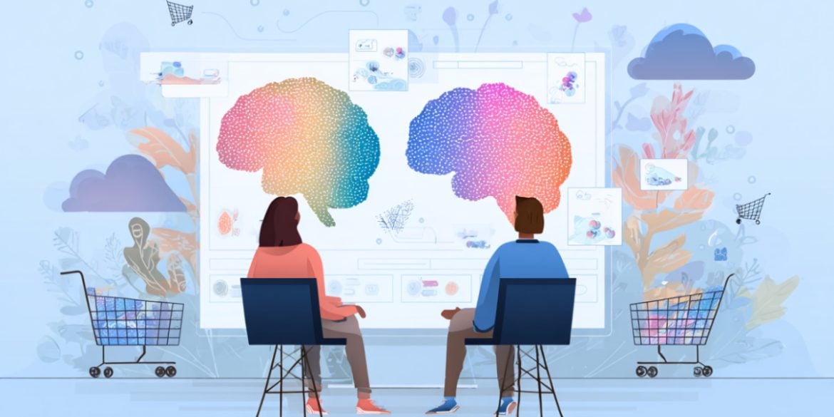 This shows two people and a brain.