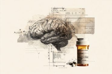 This shows a brain and pill bottle.