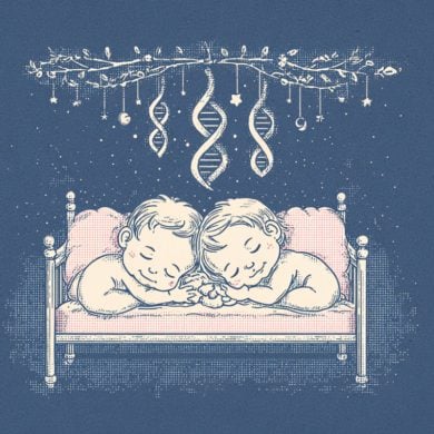 This shows two crying babies.