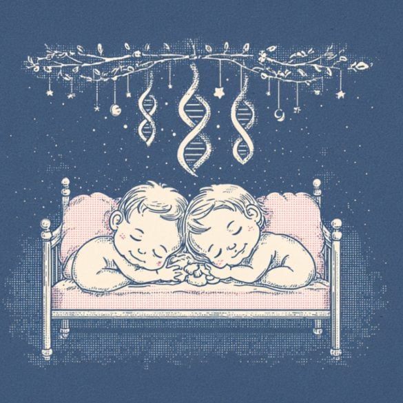 This shows two crying babies.