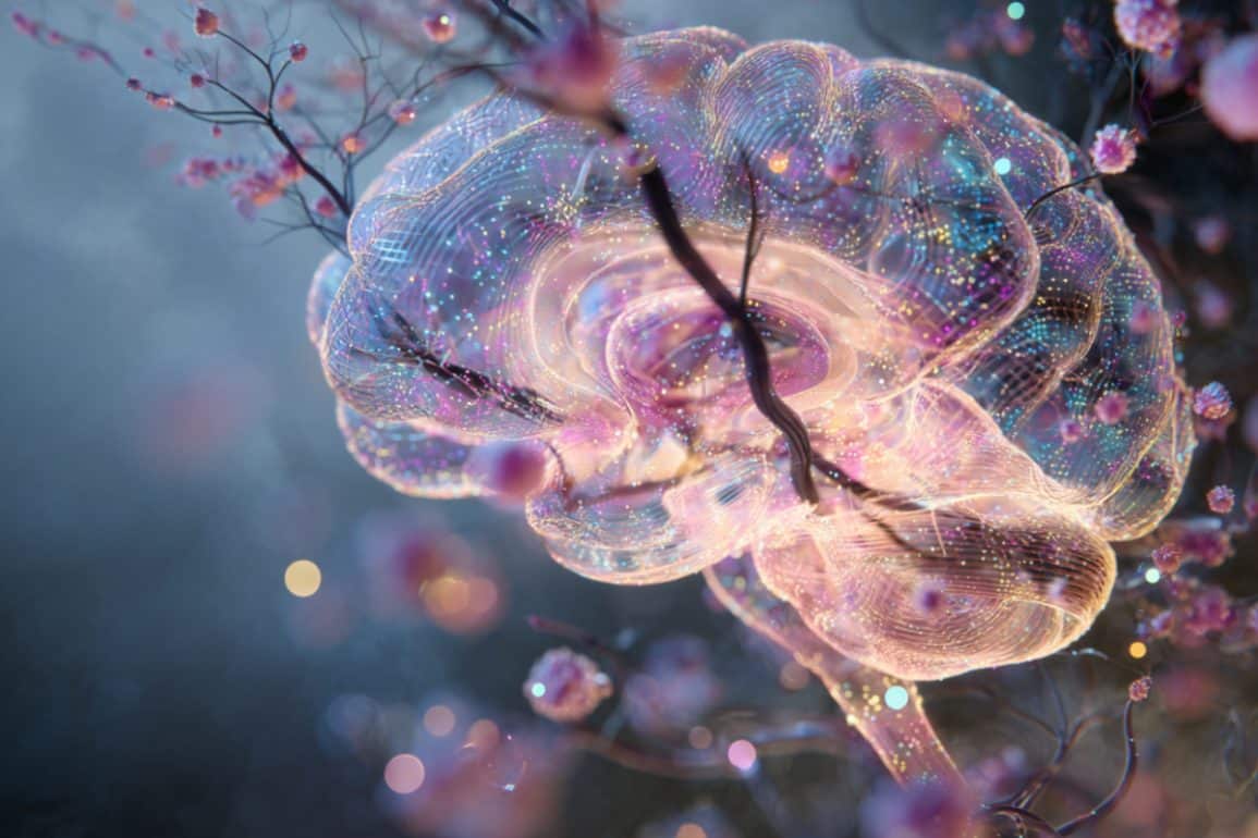 This shows a developing brain and neurons branching out.