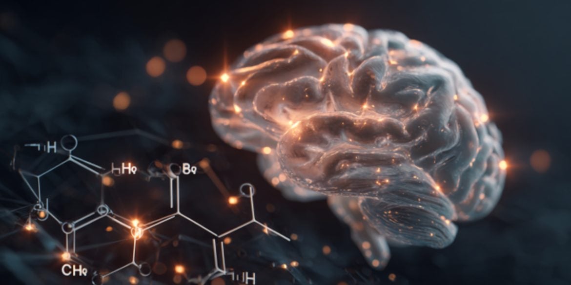 This shows a Brain surrounded by glial cells.