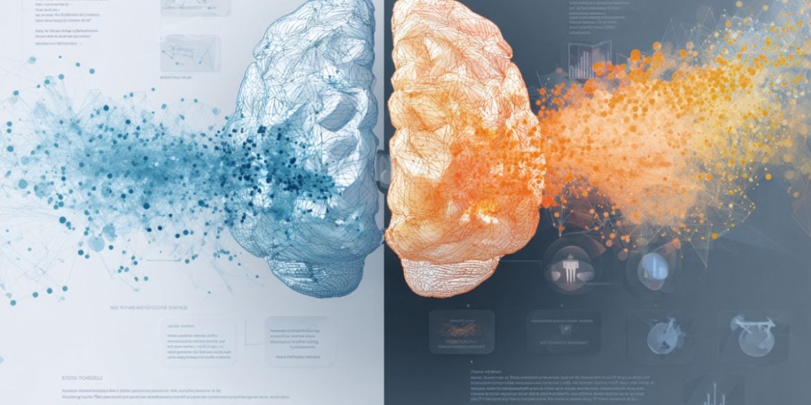 This shows a brain and online forum chat bubbles.