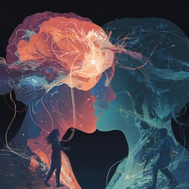 This shows a man and woman's heads.