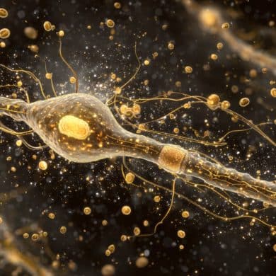 This shows a neuron.