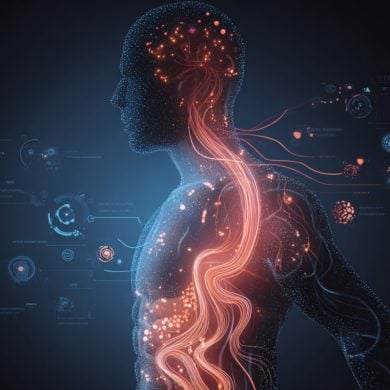 This shows the biological route from the gut to the brain.