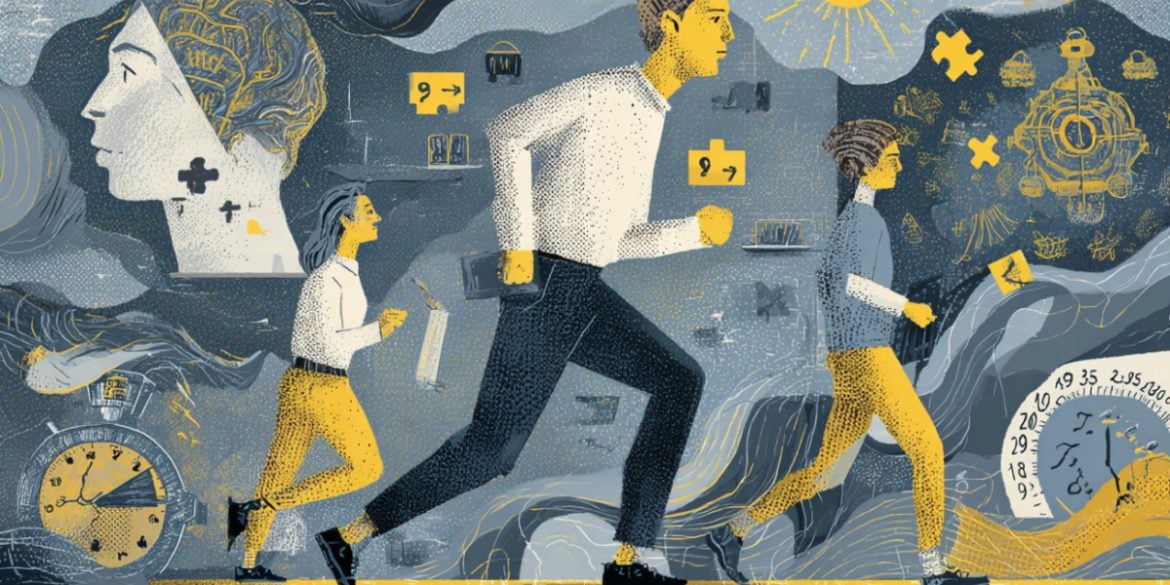 This shows people running.