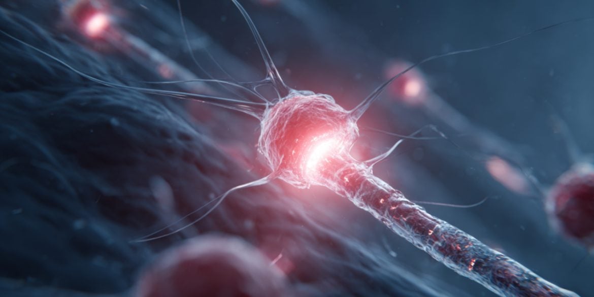 This shows a neuron.