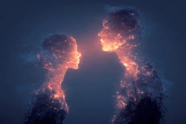 This shows the outline of two people.