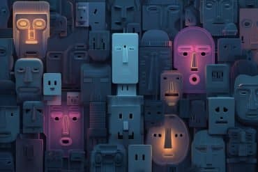 This shows electrical outlets that look like faces.