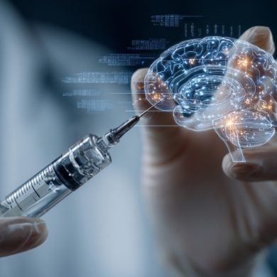 This shows a brain and a syringe.