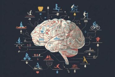 This shows a brain and exercise symbols.