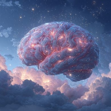 This shows a brain and clouds.