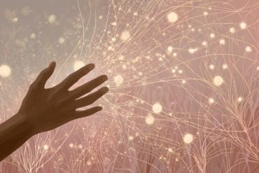 This shows a hand and neurons.