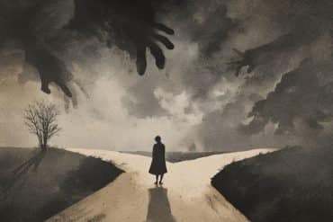 This shows a woman at a crossroads.