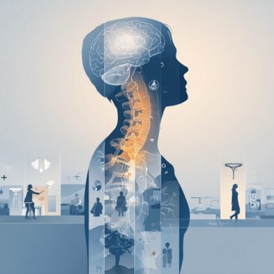 This shows a person with their signal cord highlighted. In the background are people with various mobility devices.
