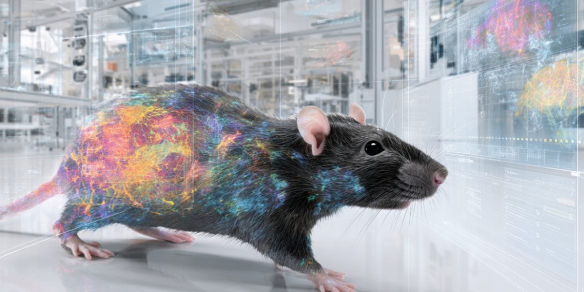 This shows a rat walking.